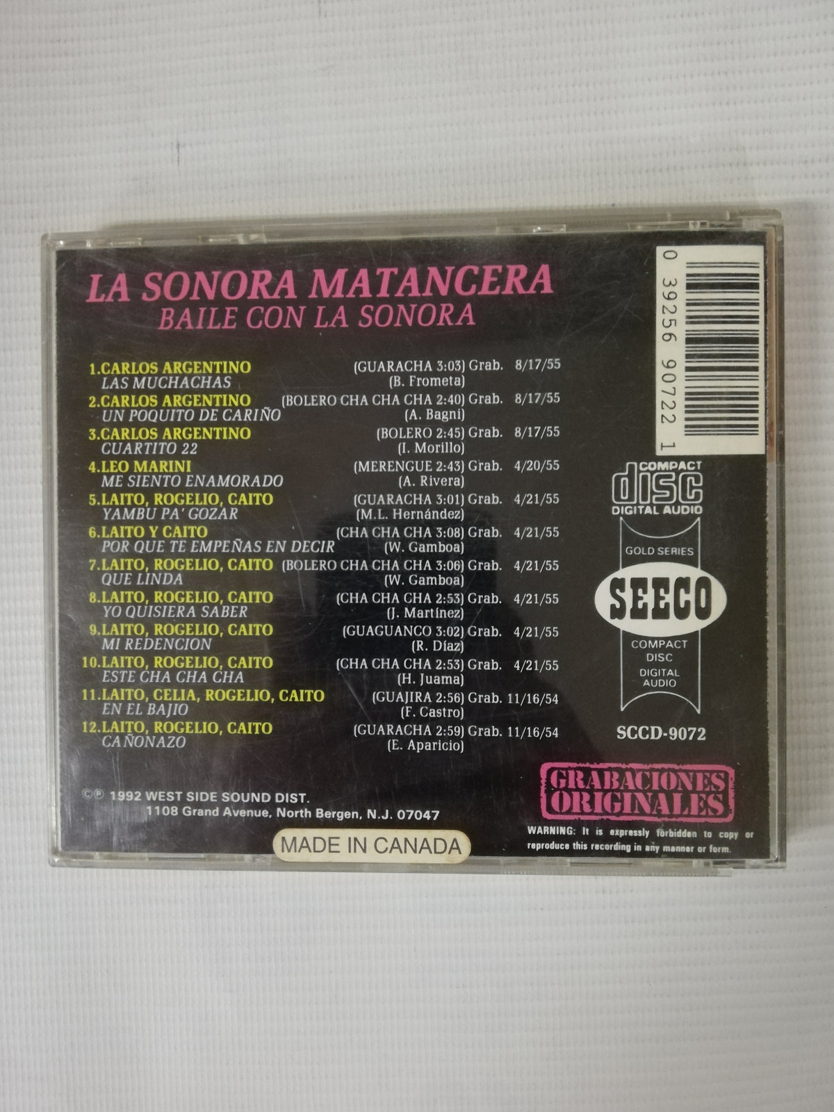 CD LA SONORA MATANCERA - BAILE CON LA SONORA MATANCERA
