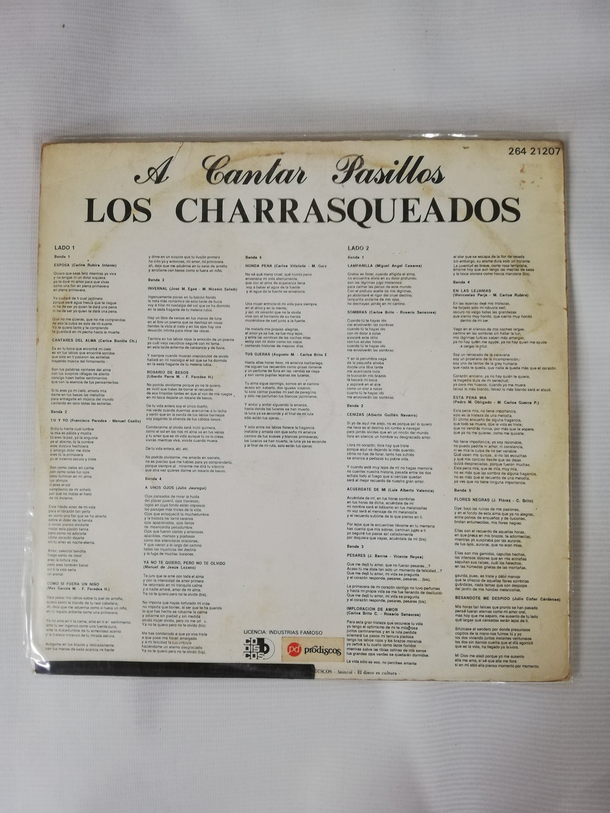 LP LOS CHARRASQUEADOS - A CANTAR PASILLOS