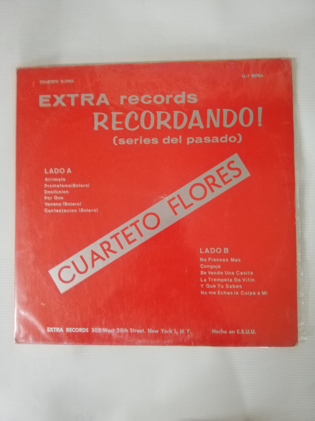 LP CUARTETO FLORES - RECORDANDO!
