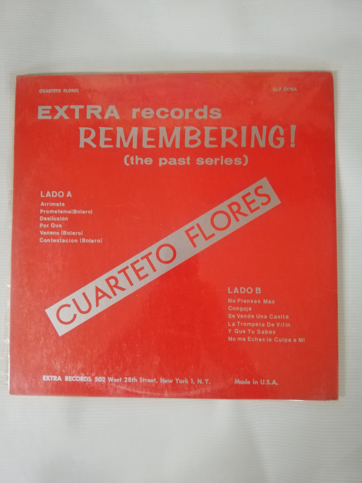 LP CUARTETO FLORES - RECORDANDO!