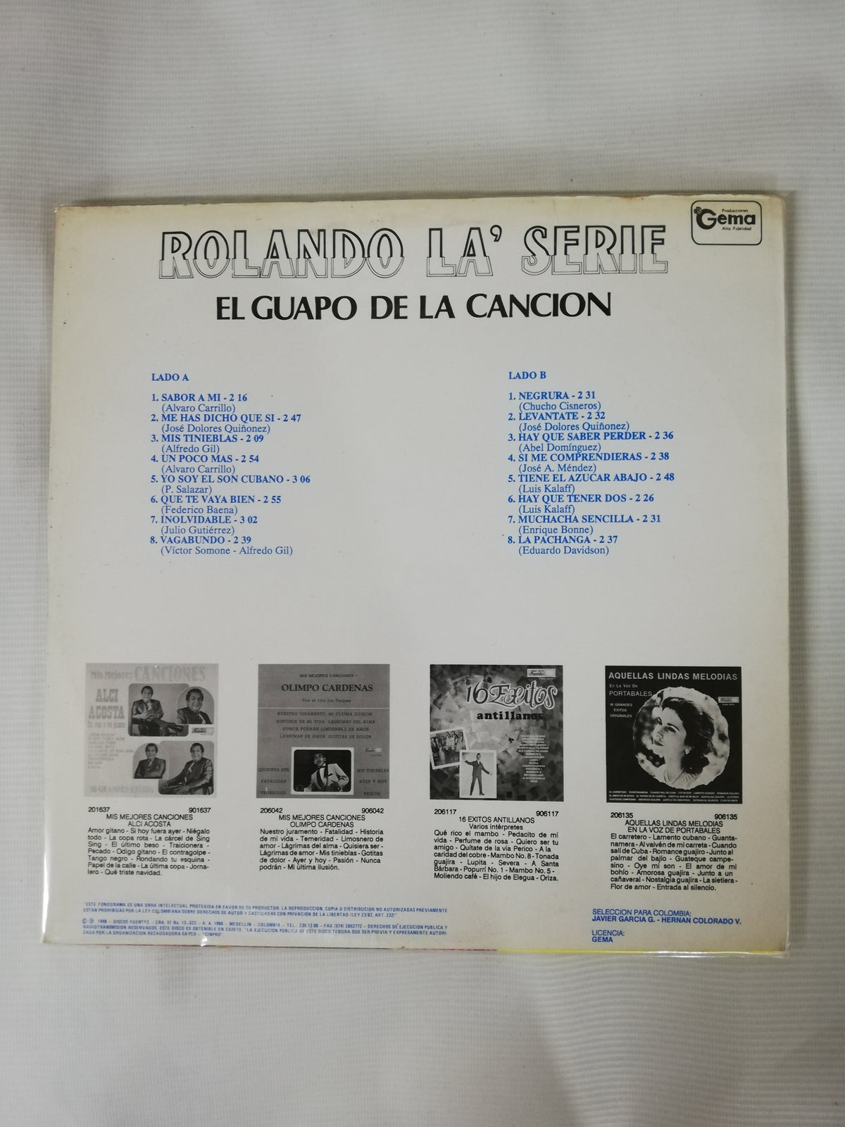 LP ROLANDO LA SERIE - 16 GRANDES EXITOS VOL. 2
