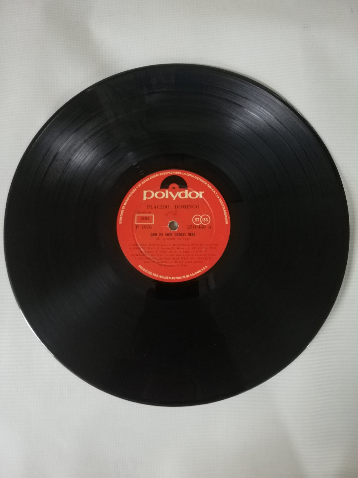 LP PLACIDO DOMINGO - DEIN IST MEIN GANZES HERZ