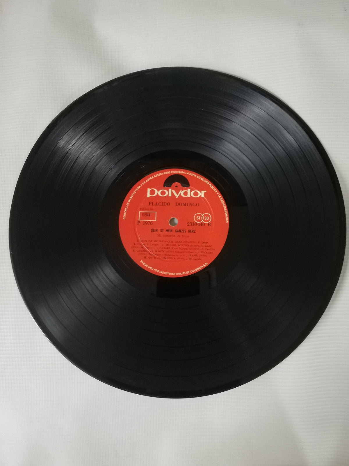 LP PLACIDO DOMINGO - DEIN IST MEIN GANZES HERZ