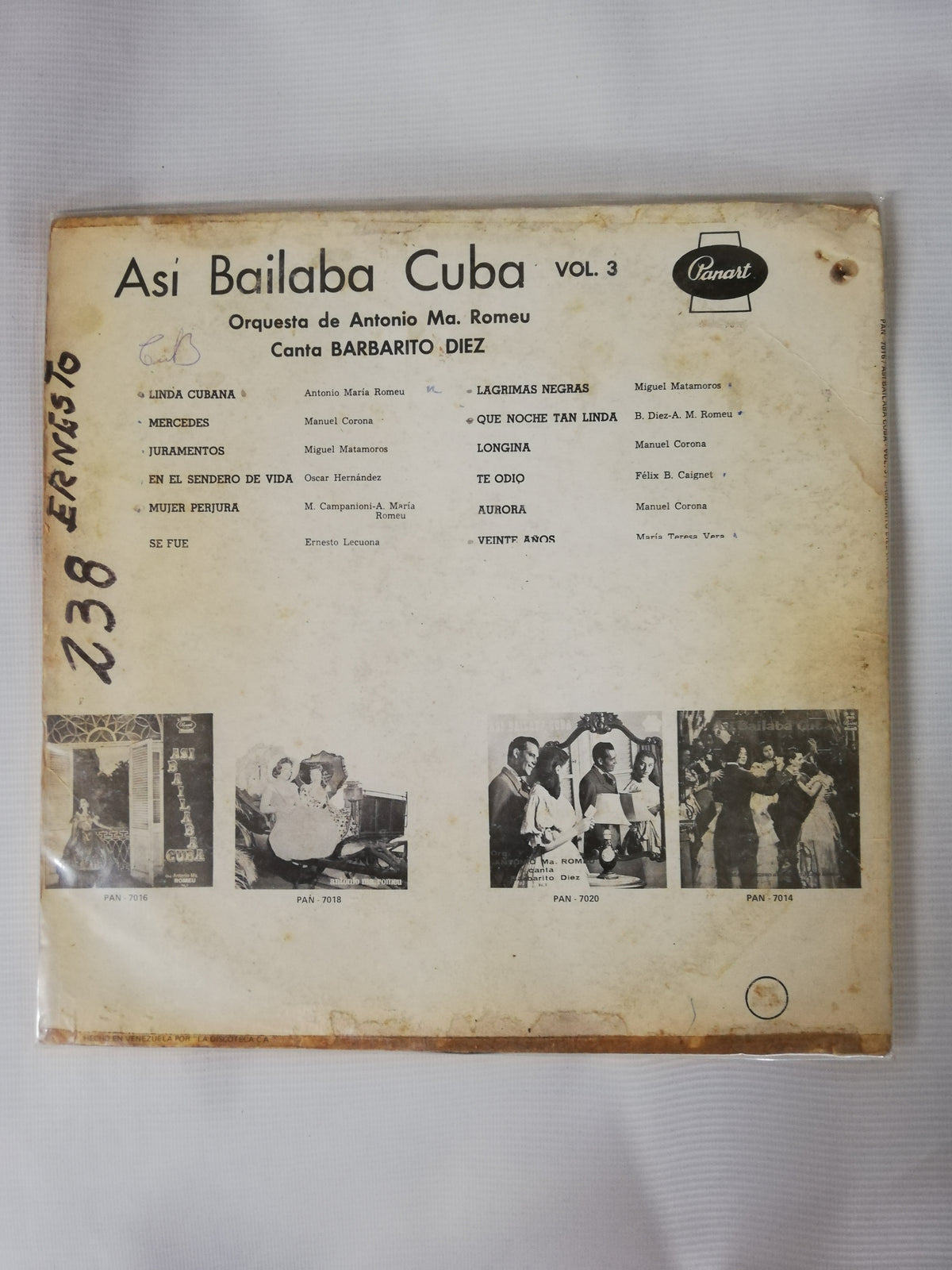 LP ORQUESTA ANTONIO MARIA ROMEU - ASI BAILABA CUBA VOL. 3
