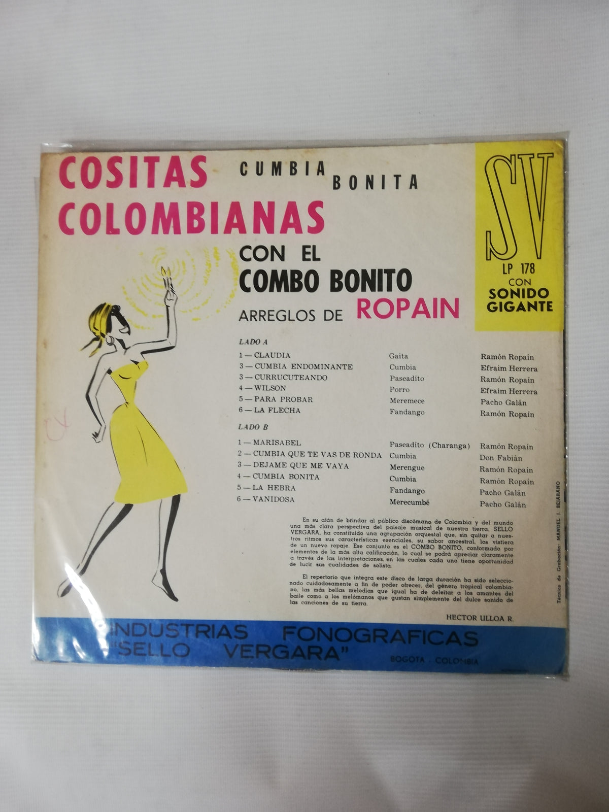 LP COMBO BONITO ARREGLOS DE ROPAIN - CUMBIA BONITA