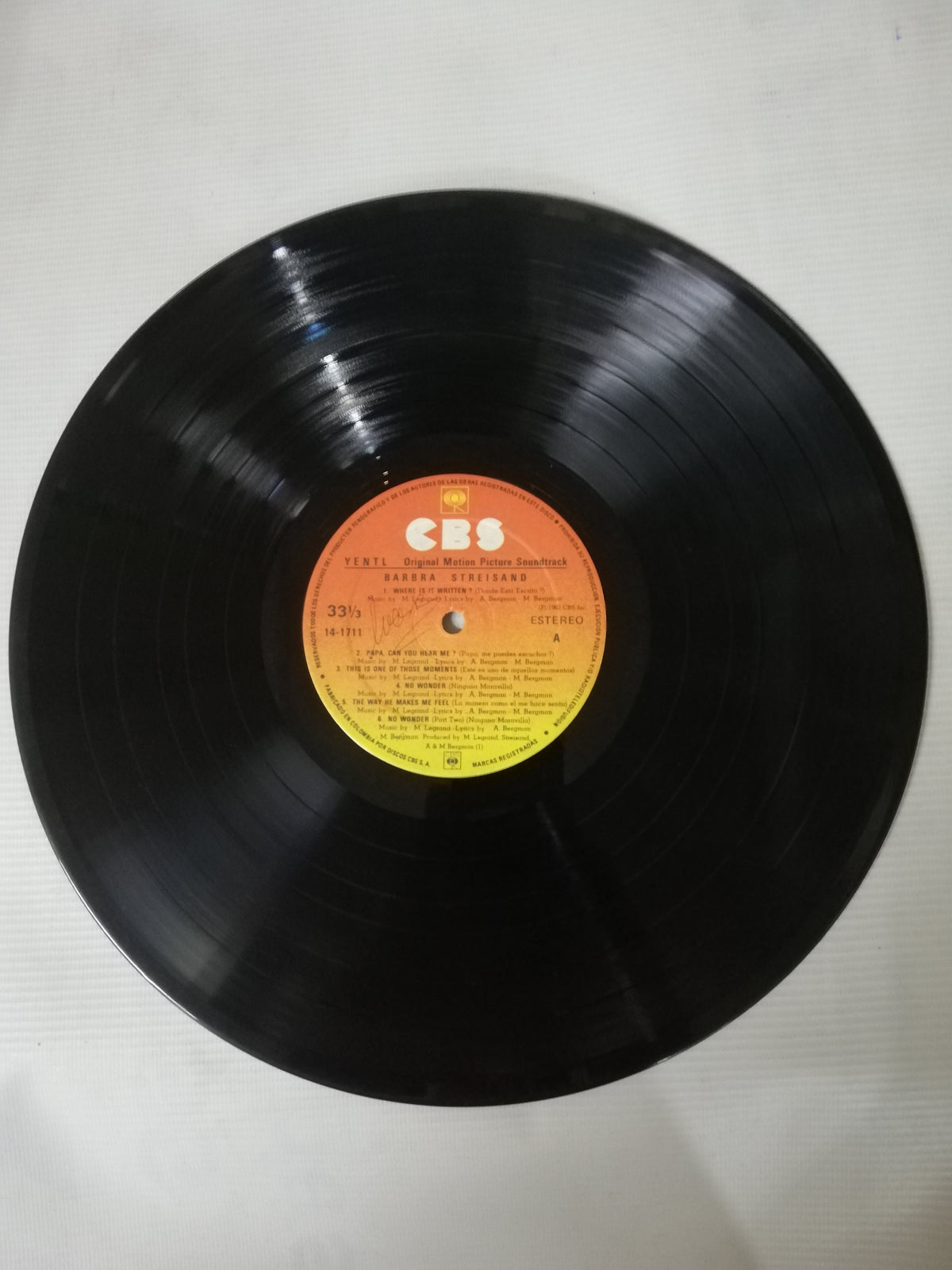 LP BARBRA STREISAND - YENTL - ORIGINAL MOTION PICTURE SOUNDTRACK