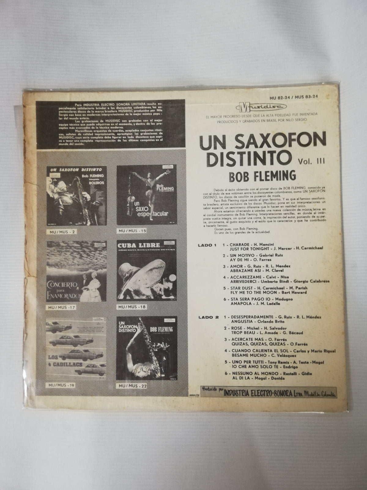 LP BOB FLEMING - UN SAXOFON DISTINTO VOL. III