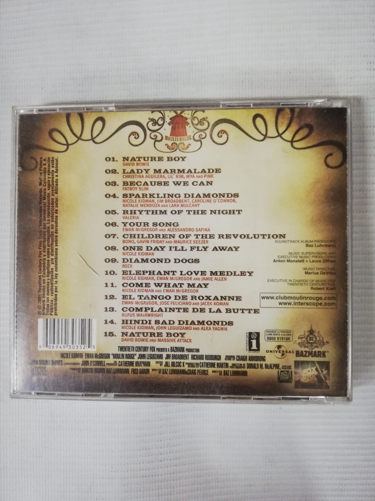 CD MUSIC FROM BAZ LUHRMANN´S FILM MOULIN ROUGE - VARIOS INTÉRPRETES