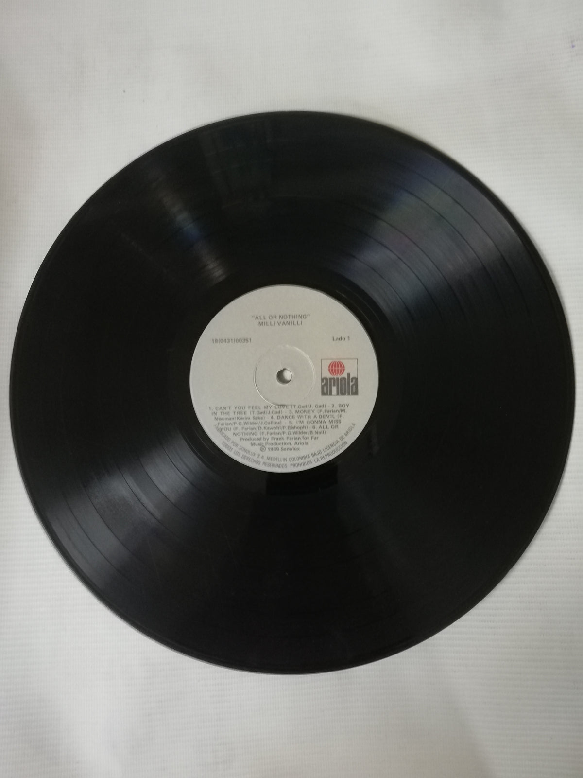 LP MILLI VANILLI - ALL OR NOTHING