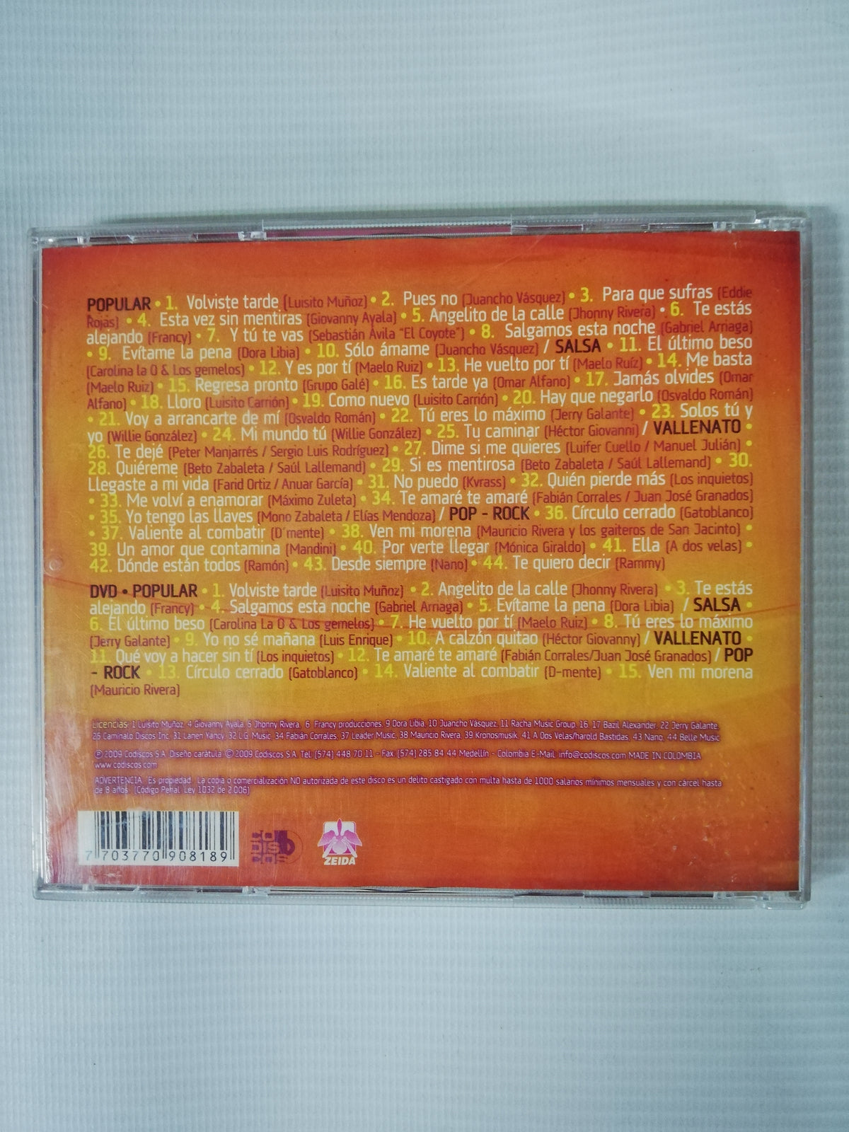 CD CODISCOS CLUB VOL. 3 - VARIOS INTÉRPRETES - CD + DVD