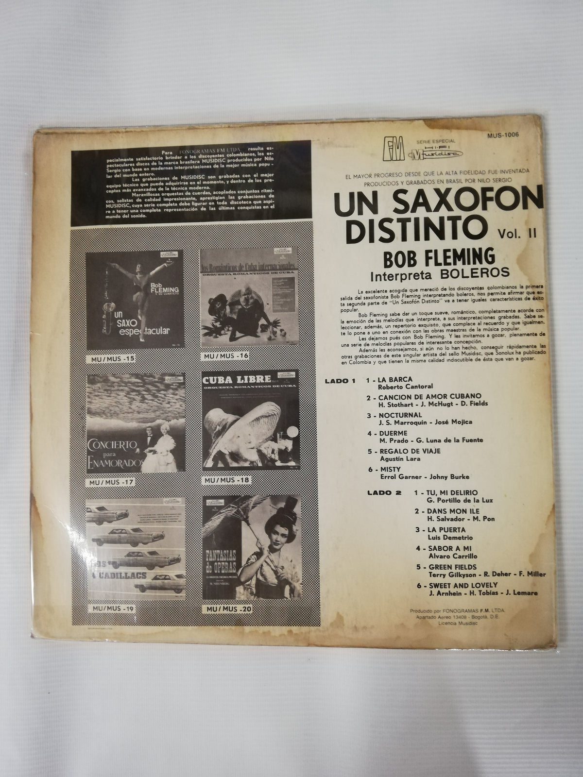 LP BOB FLEMING - UN SAXOFÓN DISTINTO VOL. II