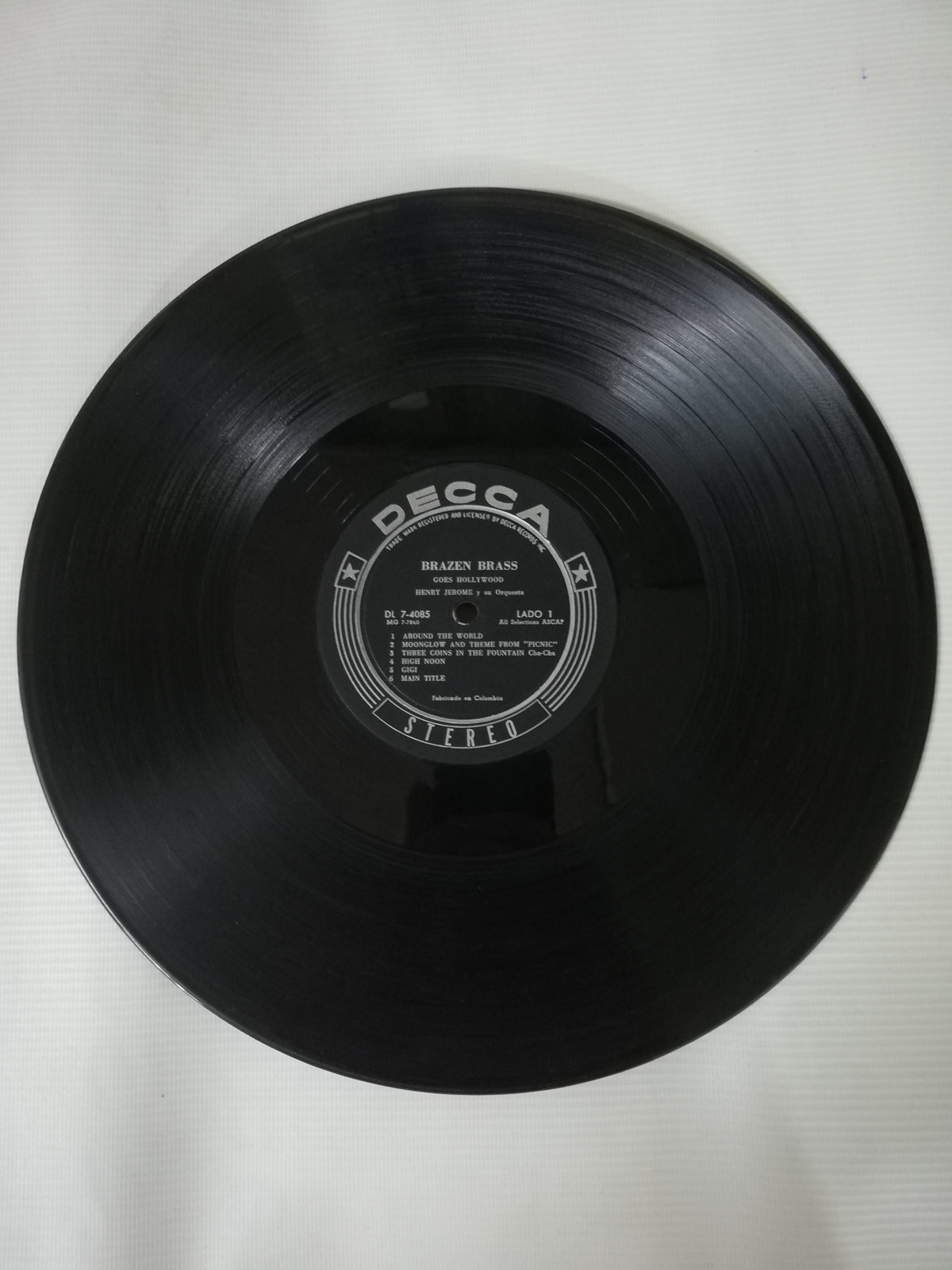 LP HENRY JEROME AND HIS ORCHESTRA - BRAZEN BRASS GOES HOLLYWOOD