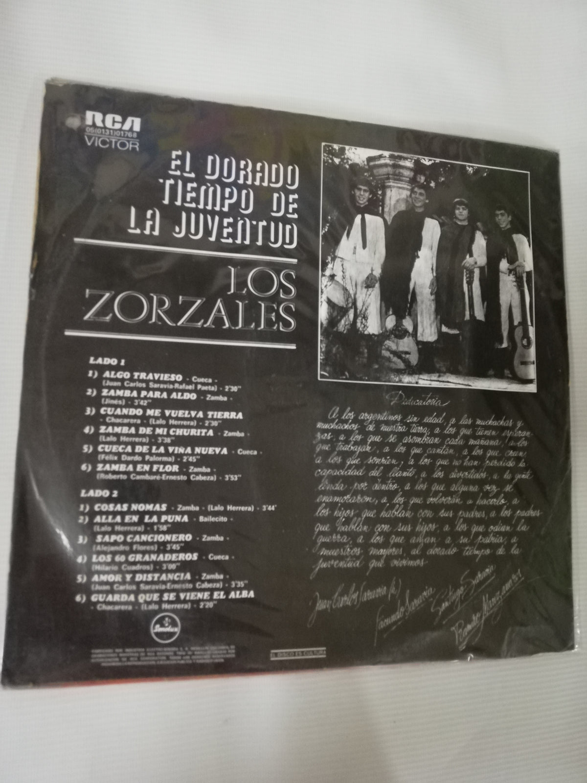 LP LOS ZORZALES - EL DORADO TIEMPO DE LA JUVENTUD