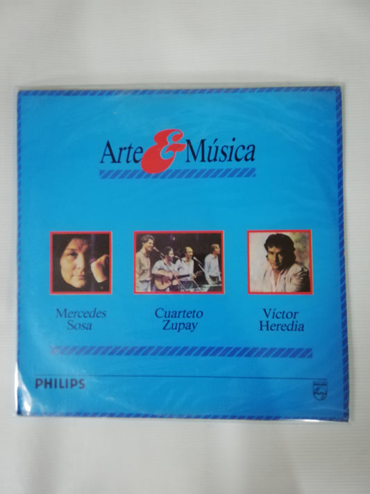 LP MERCEDES SOSA / CUARTETO ZUPAY / VICTOR HEREDIA - ARTE & MÚSICA