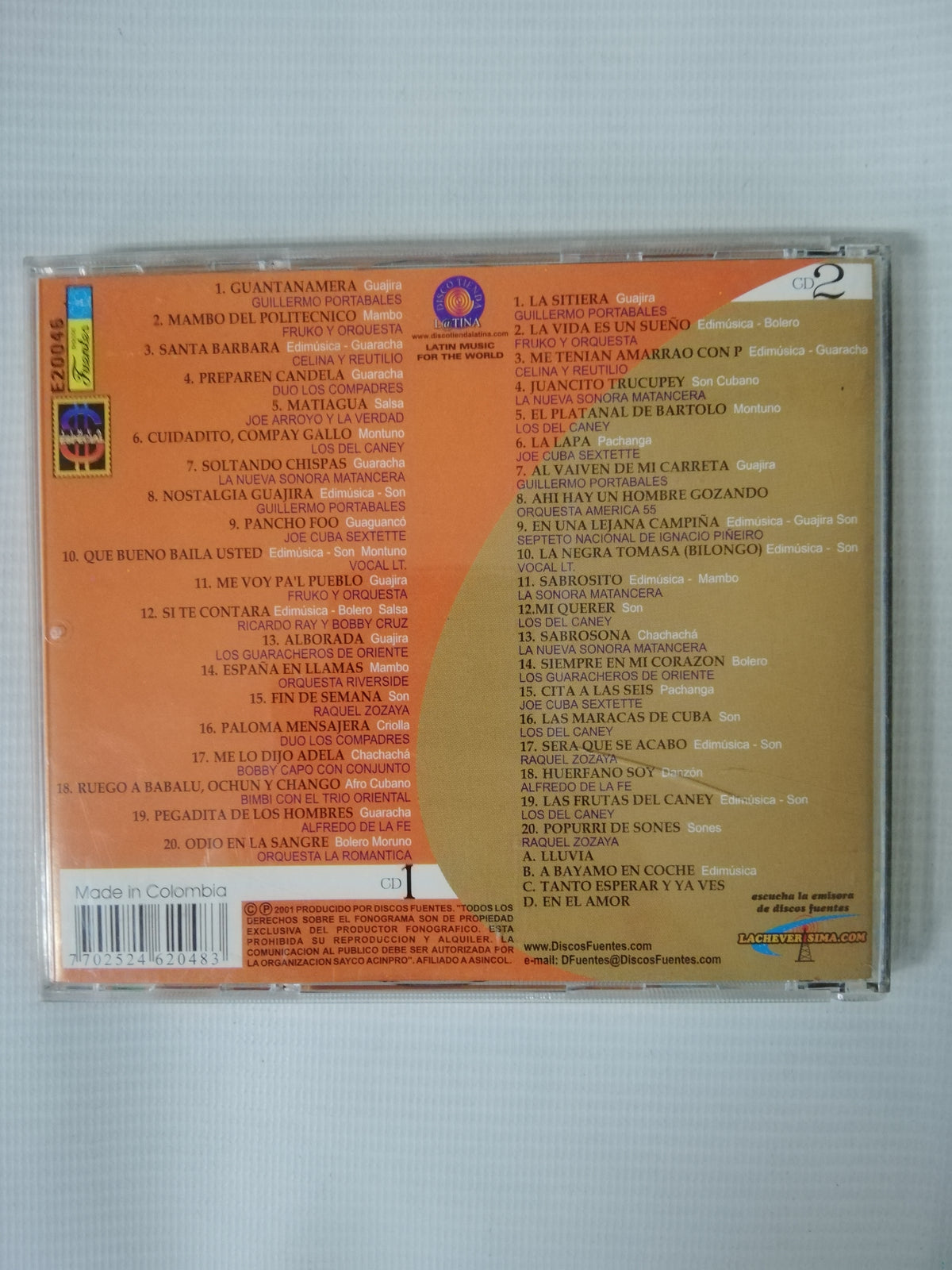 CD CLÁSICAS DE LA MÚSICA CUBANA - VARIOS INTÉRPRETES - CD X 2