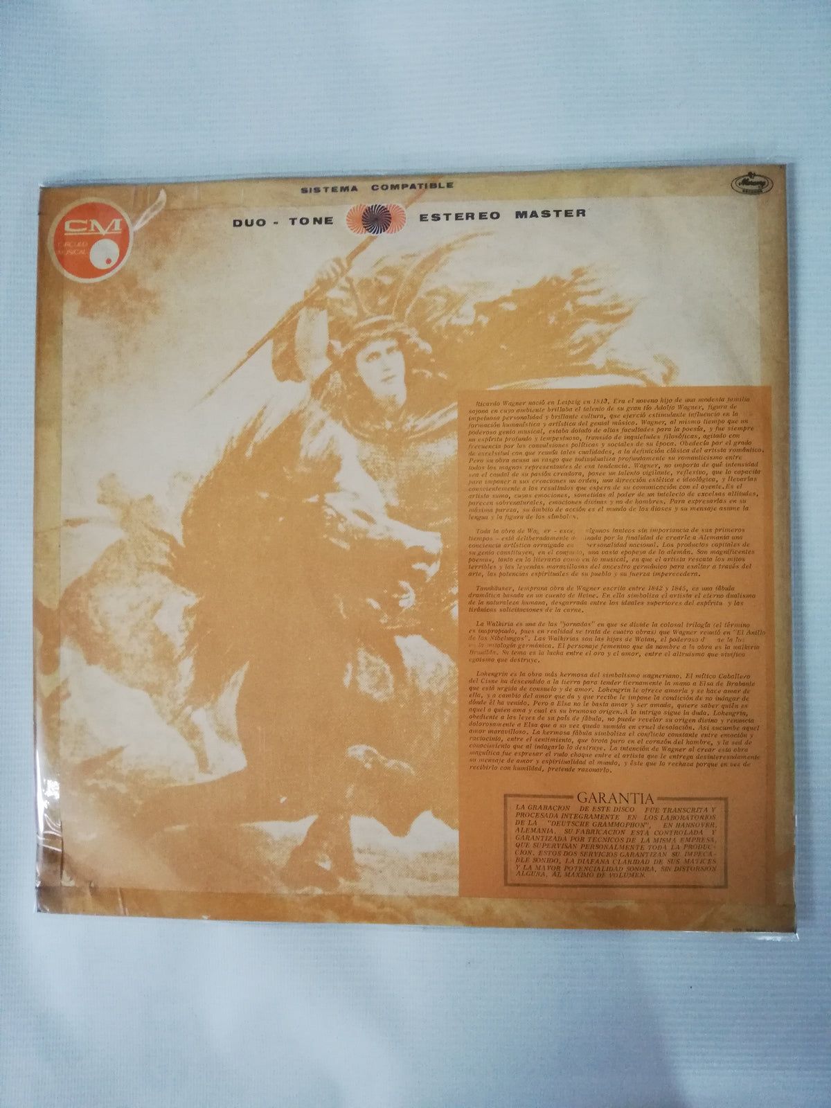 LP WAGNER - LOHEGRIN PRELUDIO, ACTO I - PRELUDIO ACTO III / LOS MAESTROS CANTORES - PRELUDIO / TANNHAUSER - OVERTURA / LAS WALKIRIAS - CABALGATA DE LA WALKIRIAS, ACTO III - ORQUESTA SINFÓNICA DE DETROIT - DIRECTOR: PAUL PARAY