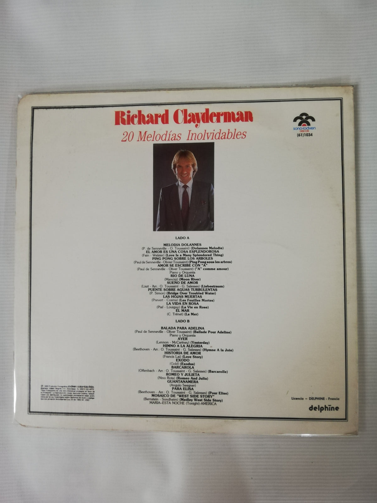 LP RICHARD CLAYDERMAN - 20 MELODÍAS ETERNAS
