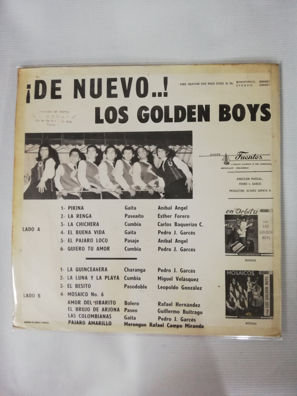 LP LOS GOLDEN BOYS - DE NUEVO..! LOS GOLDEN BOYS
