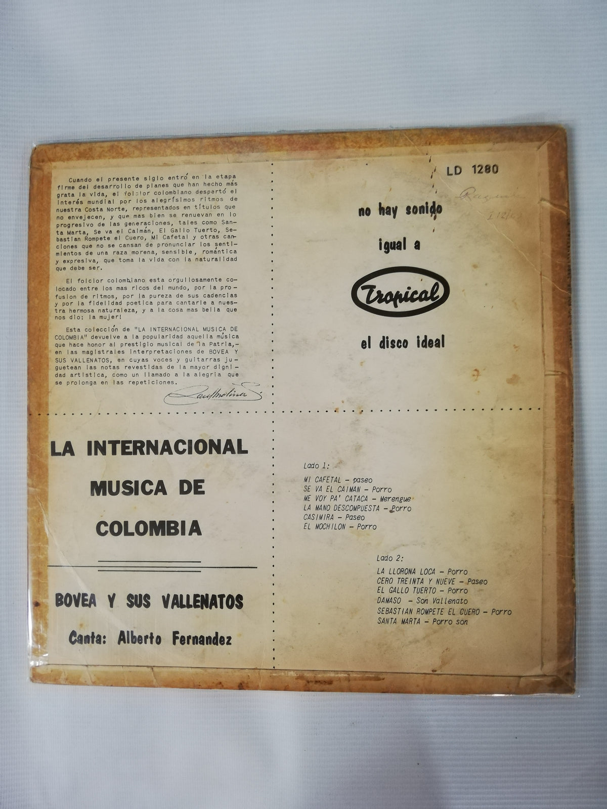LP BOVEA Y SUS VALLENATOS - LA INTERNACIONAL MÚSICA DE COLOMBIA
