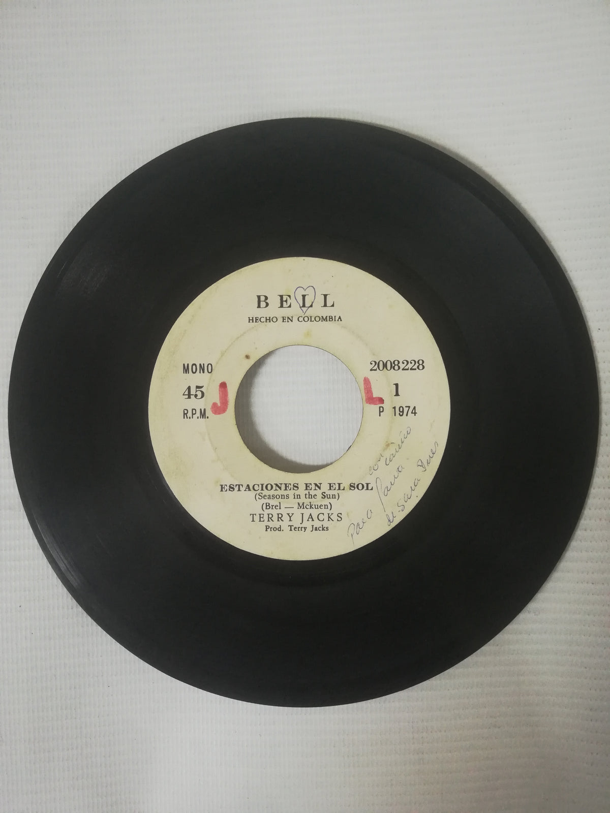 VINILO TERRY JACKS - SEASONS IN THE SUN / PUT THE BONE IN