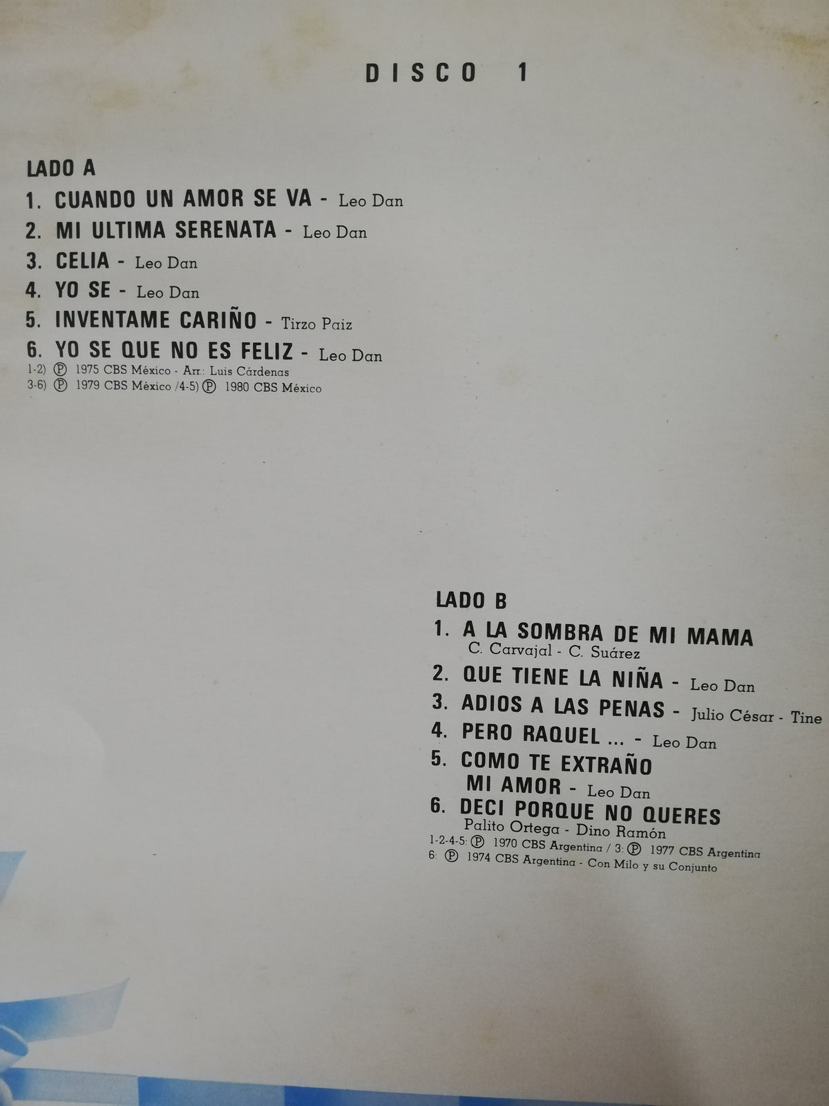 LP LEO DAN - ROMÁNTICO Y RANCHERO - VINYL X 3