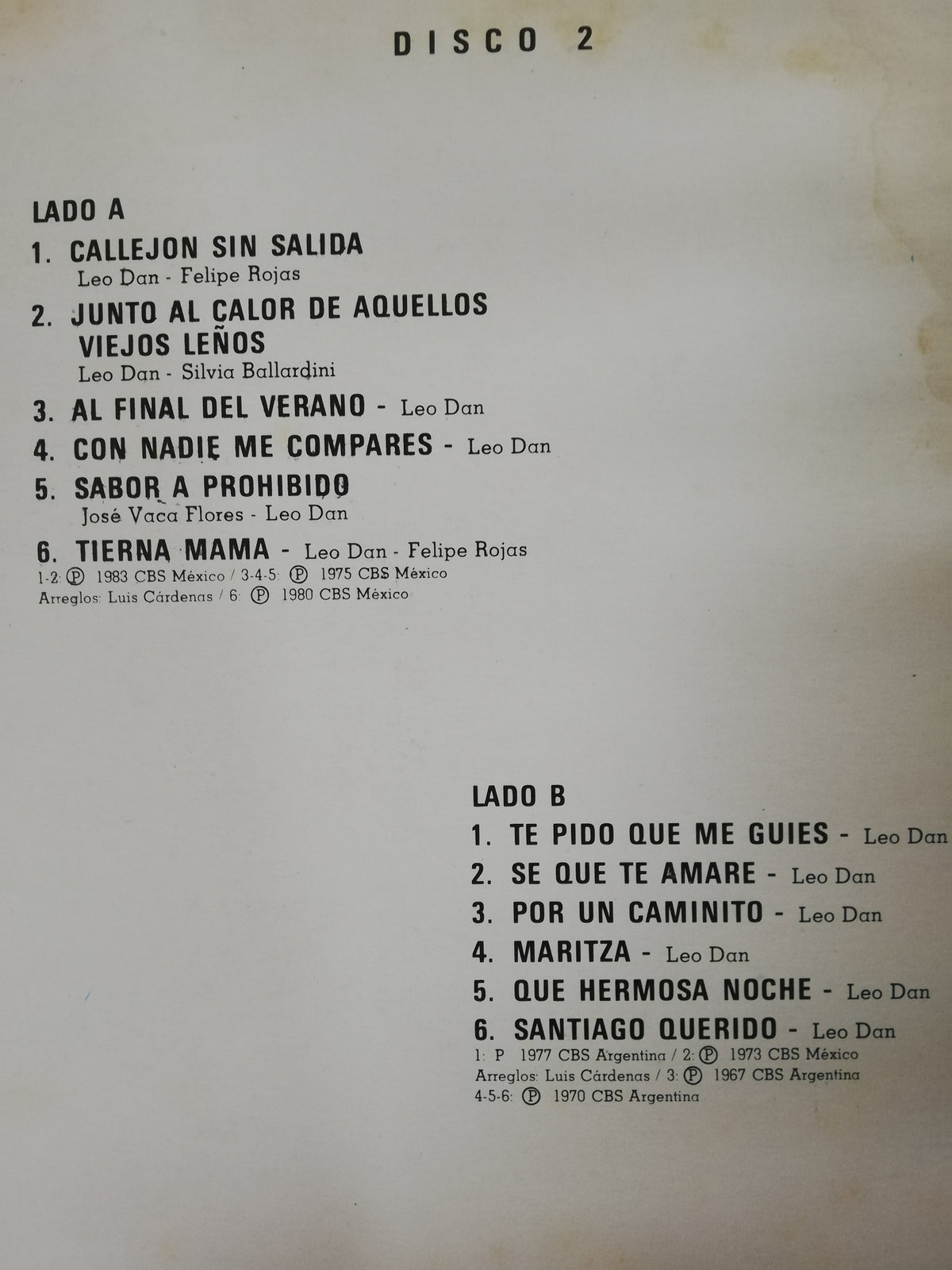 LP LEO DAN - ROMÁNTICO Y RANCHERO - VINYL X 3