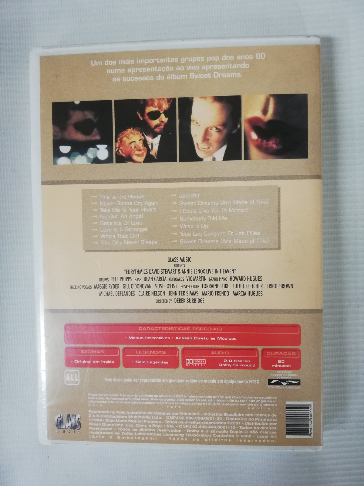 DVD EURYTHMICS - LIVE FROM HEAVEN