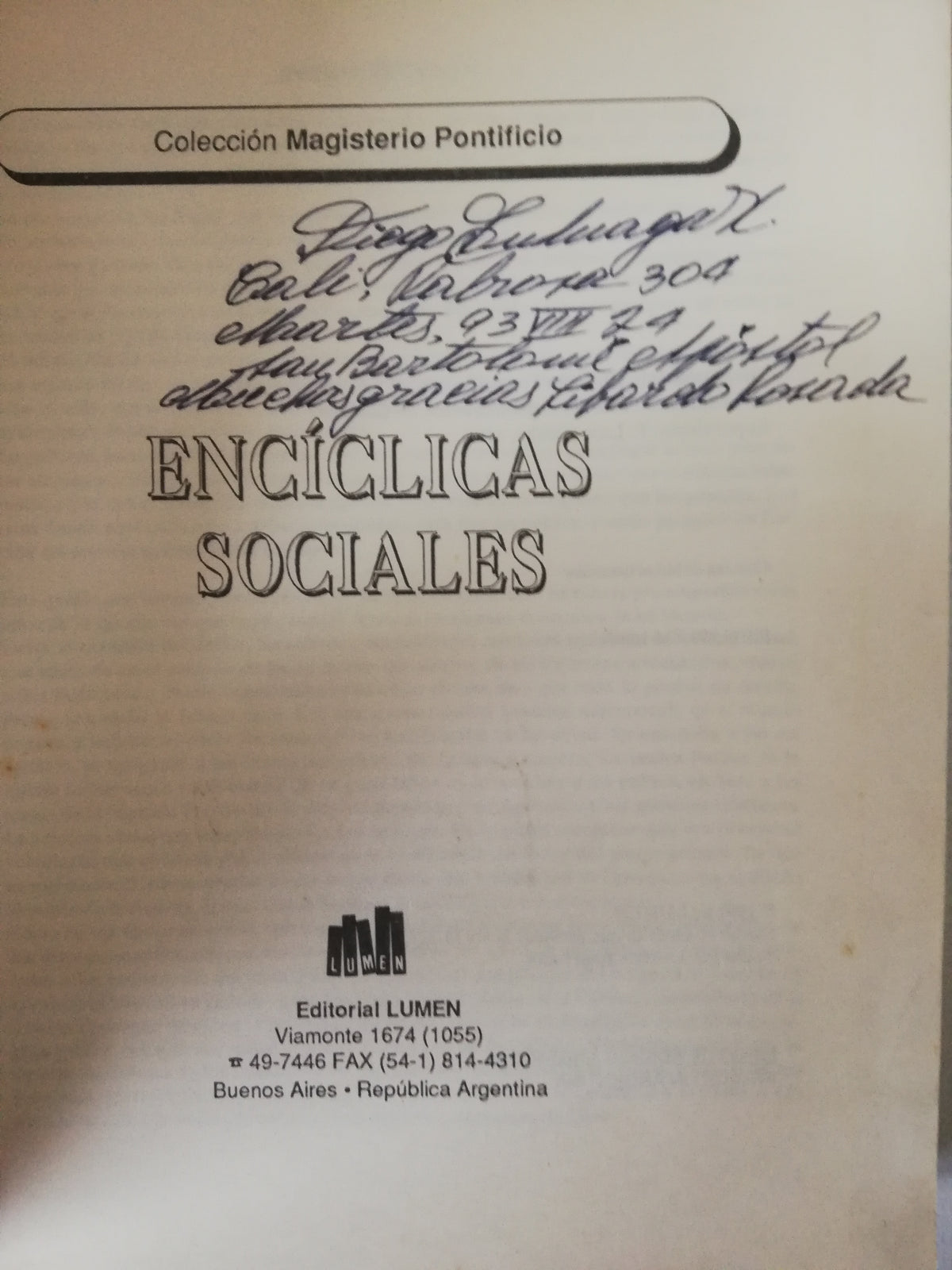 ENCÍCLICAS SOCIALES - COLECCIÓN MAGISTERIO PONTIFICIO
