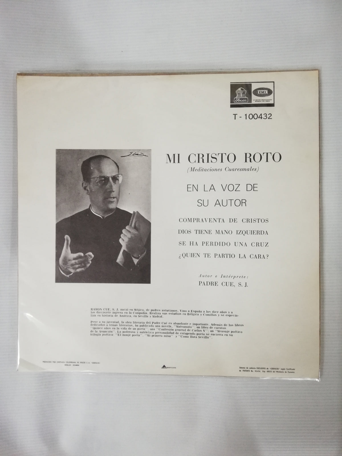LP RAMON CUE S.J. - MI CRISTO ROTO EN LA VOZ DE SU AUTOR