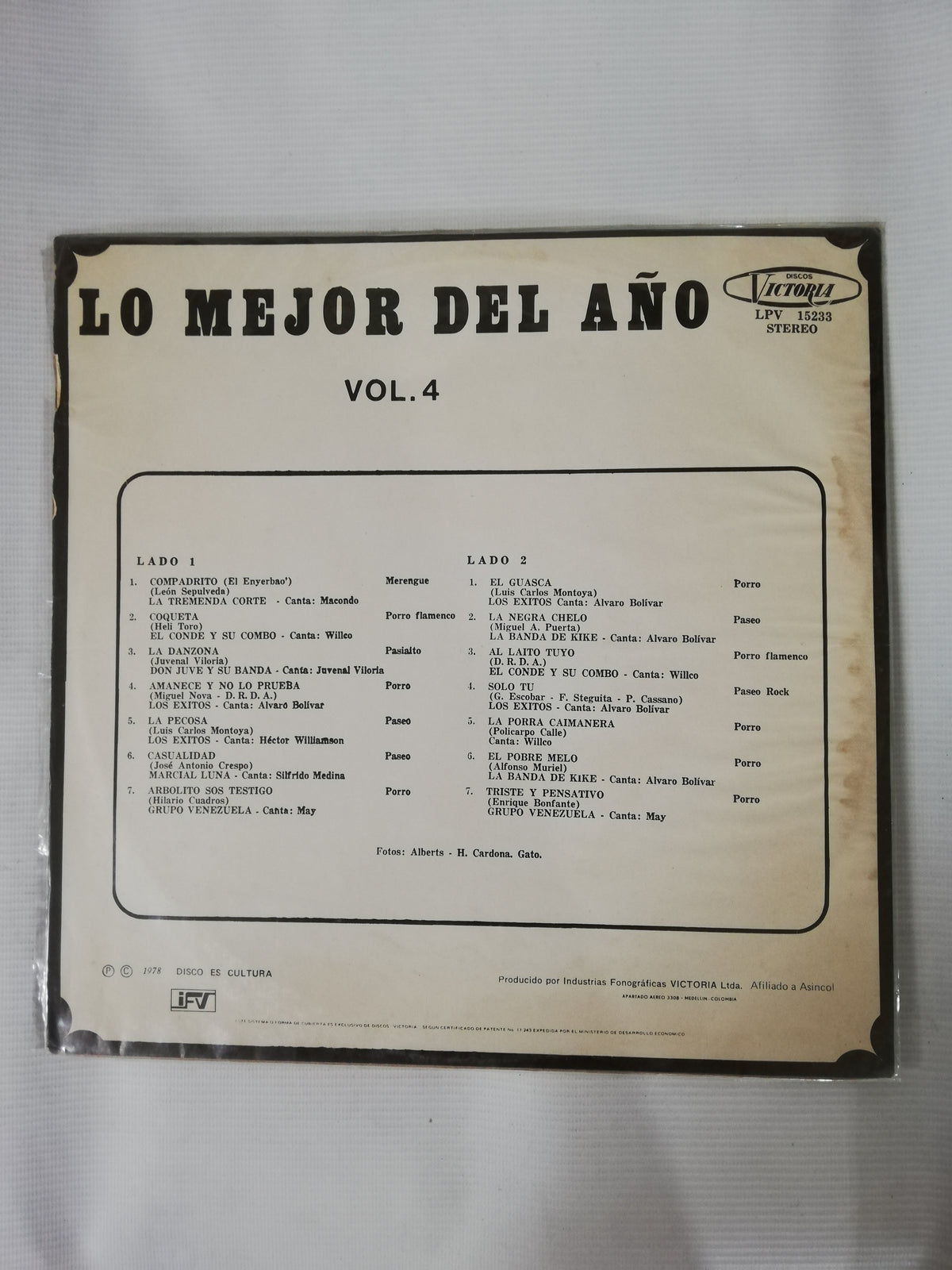 LP LO MEJOR DEL AÑO - LO MEJOR DEL AÑO VOL. 4