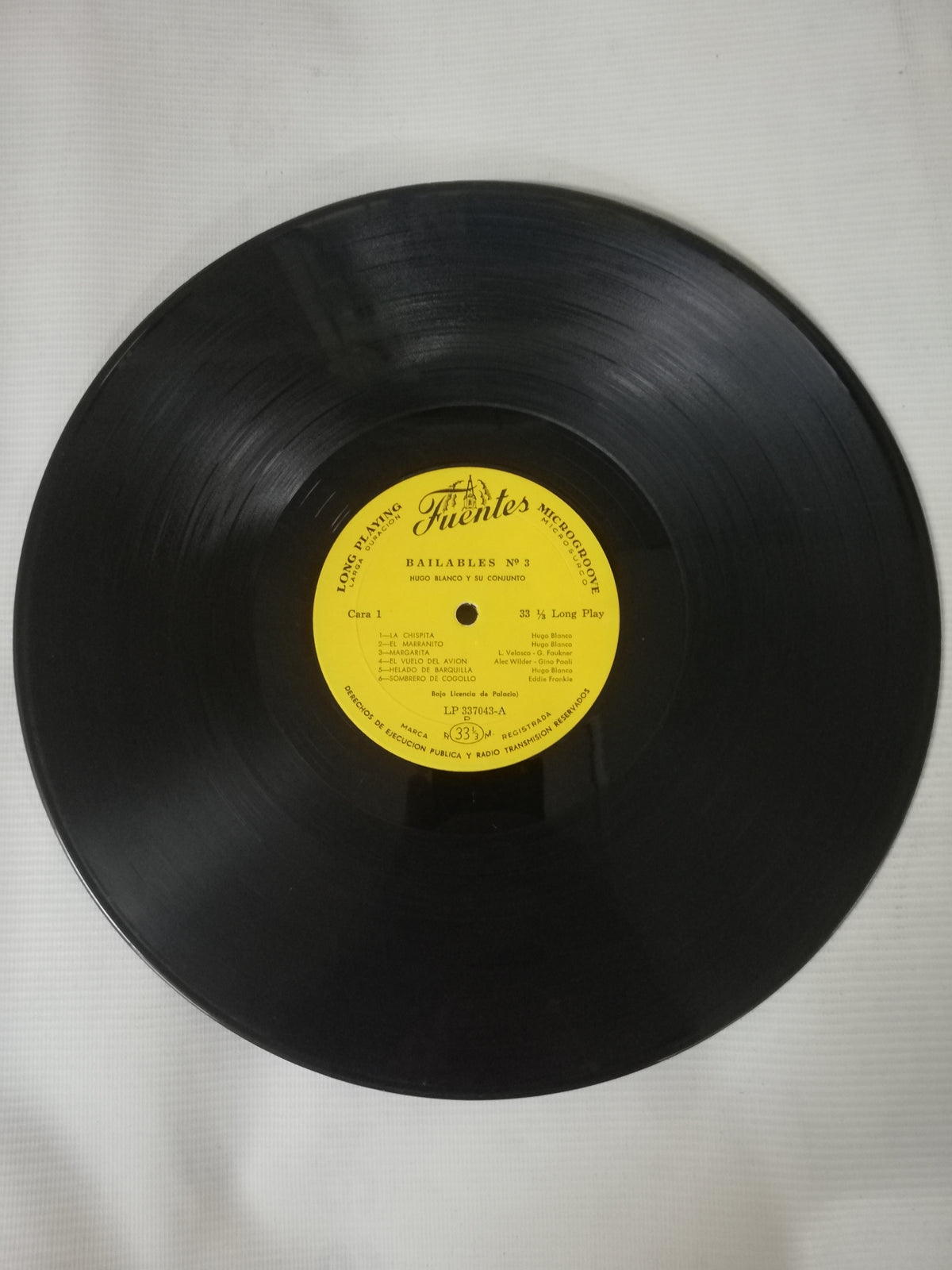 LP HUGO BLANCO Y SU CONJUNTO - BAILABLES No. 3 LA CHISPITA