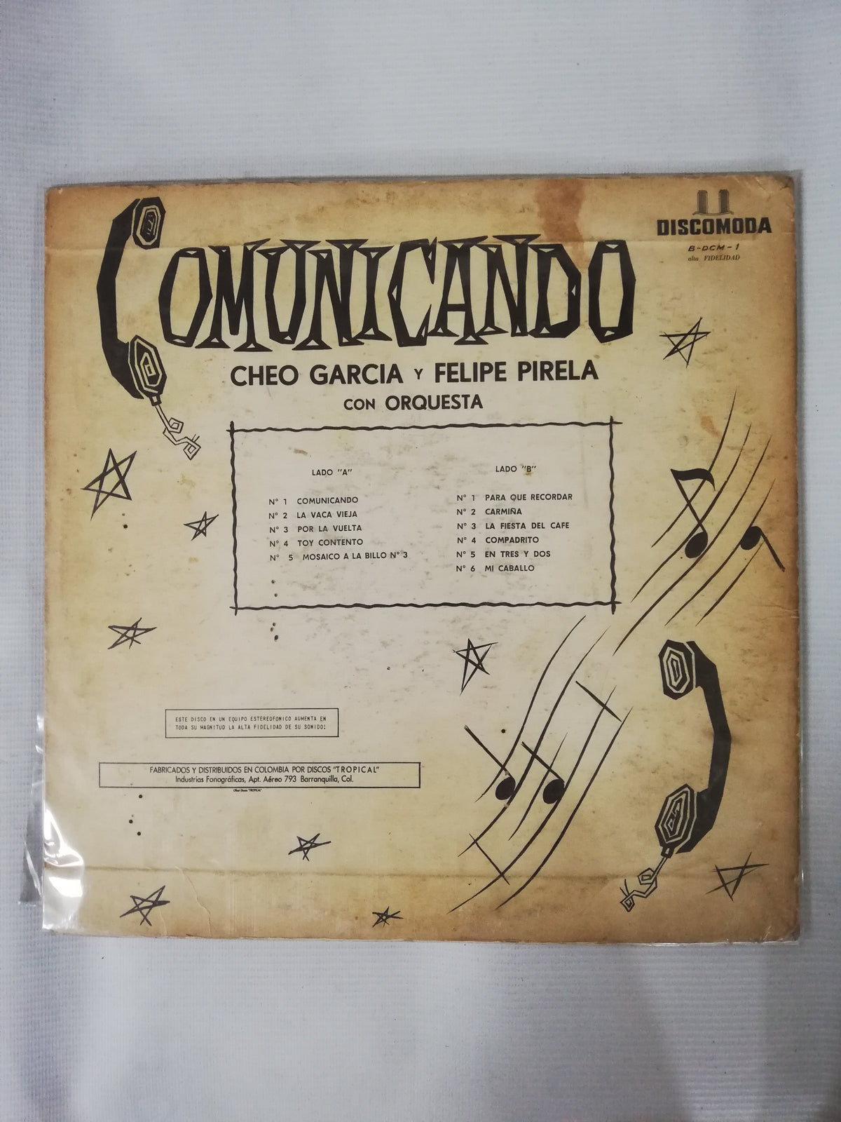 LP CHEO GARCIA Y FELIPE PIRELA CON LA ORQUESTA BILLO´S CARACAS BOYS - COMUNICANDO