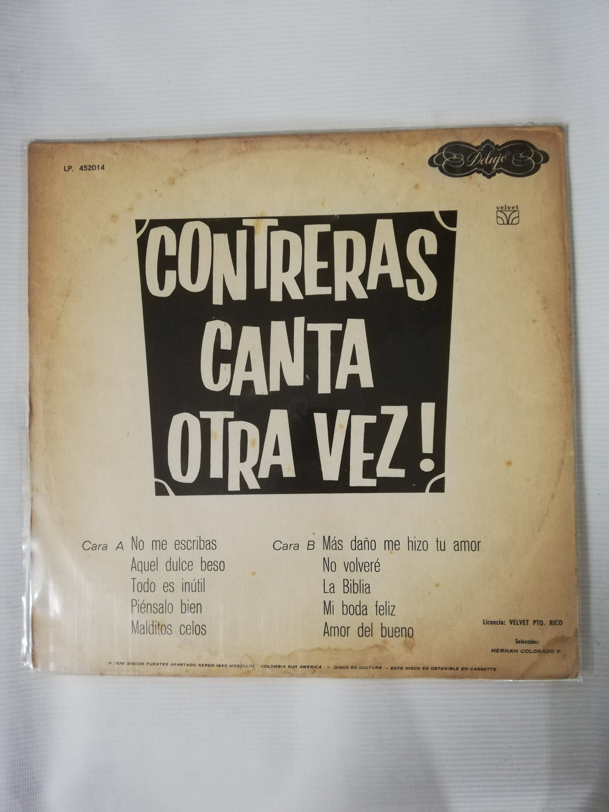 LP ORLANDO CONTRERAS - CONTRERAS CANTA OTRA VEZ
