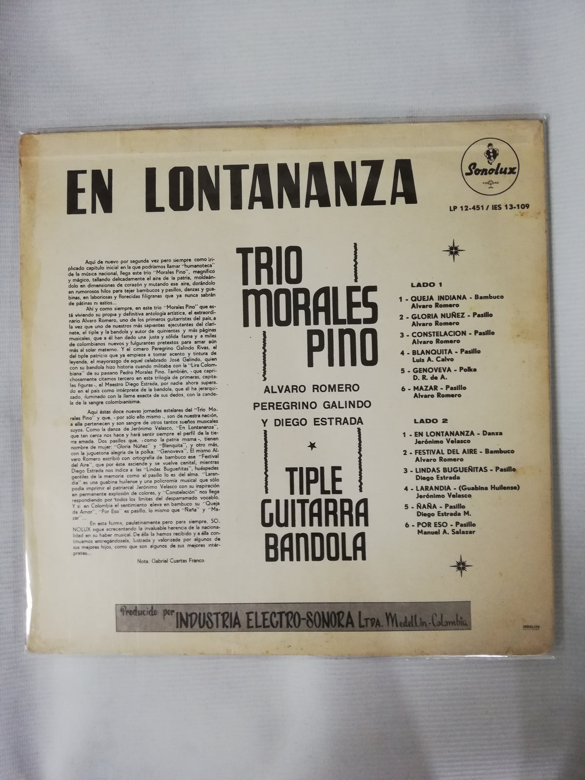 LP TRIO MORALES PINO - EN LONTANANZA