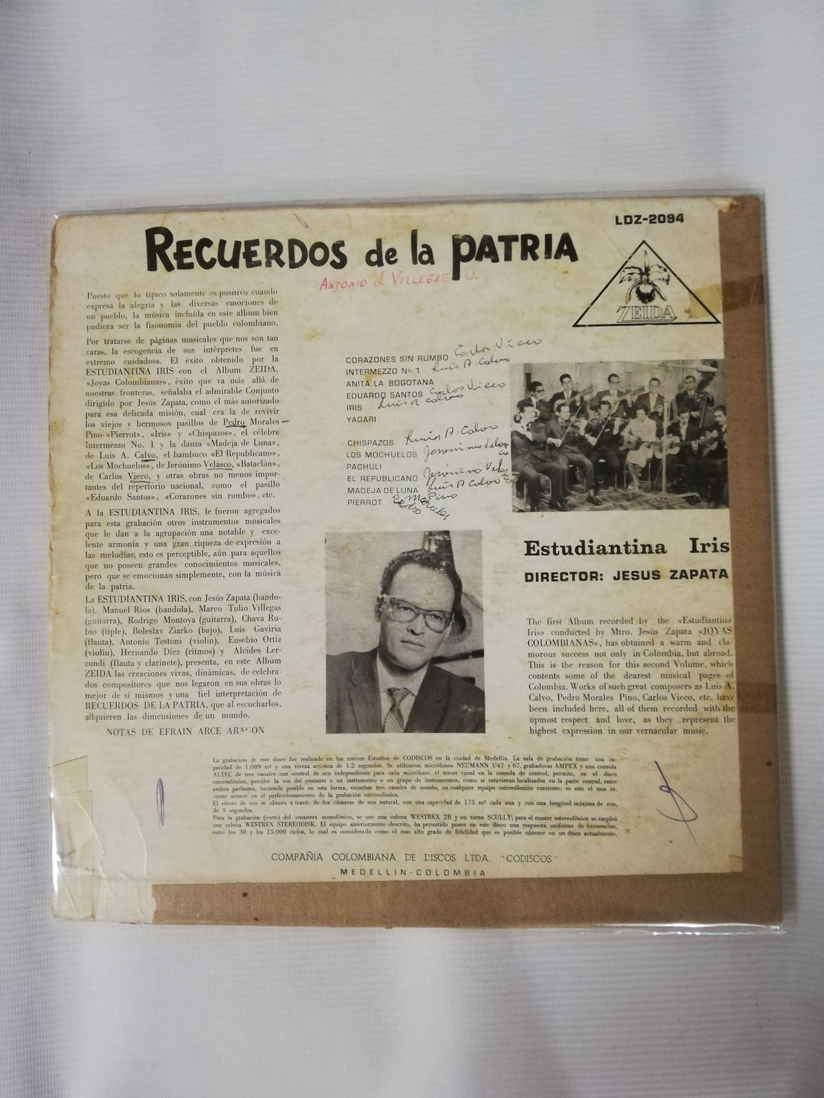 LP ESTUDIANTINA IRIS / DIRECTOR: JESUS ZAPATA - RECUERDOS DE LA PATRIA