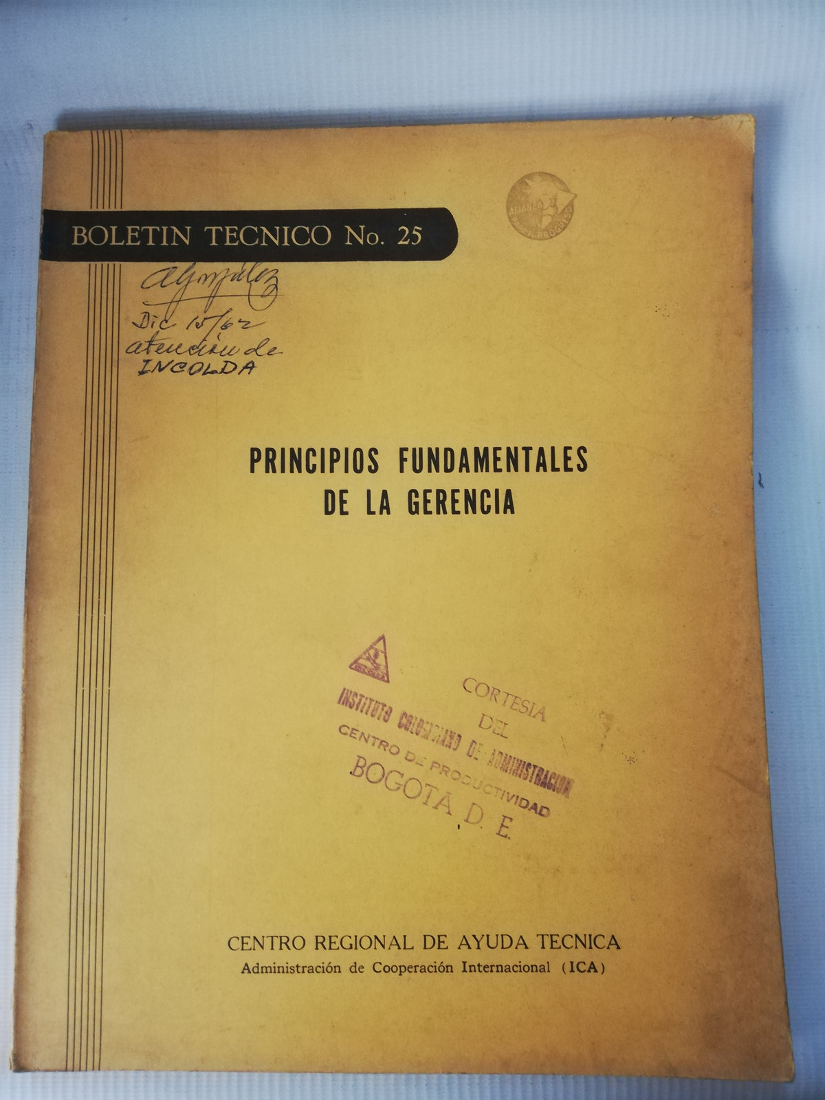 PRINCIPIOS FUNDAMENTALES DE LA GERENCIA - CENTRO REGIONAL DE AYUDA TECNICA