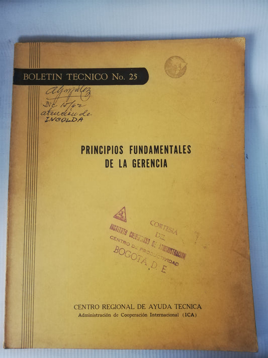 PRINCIPIOS FUNDAMENTALES DE LA GERENCIA - CENTRO REGIONAL DE AYUDA TECNICA