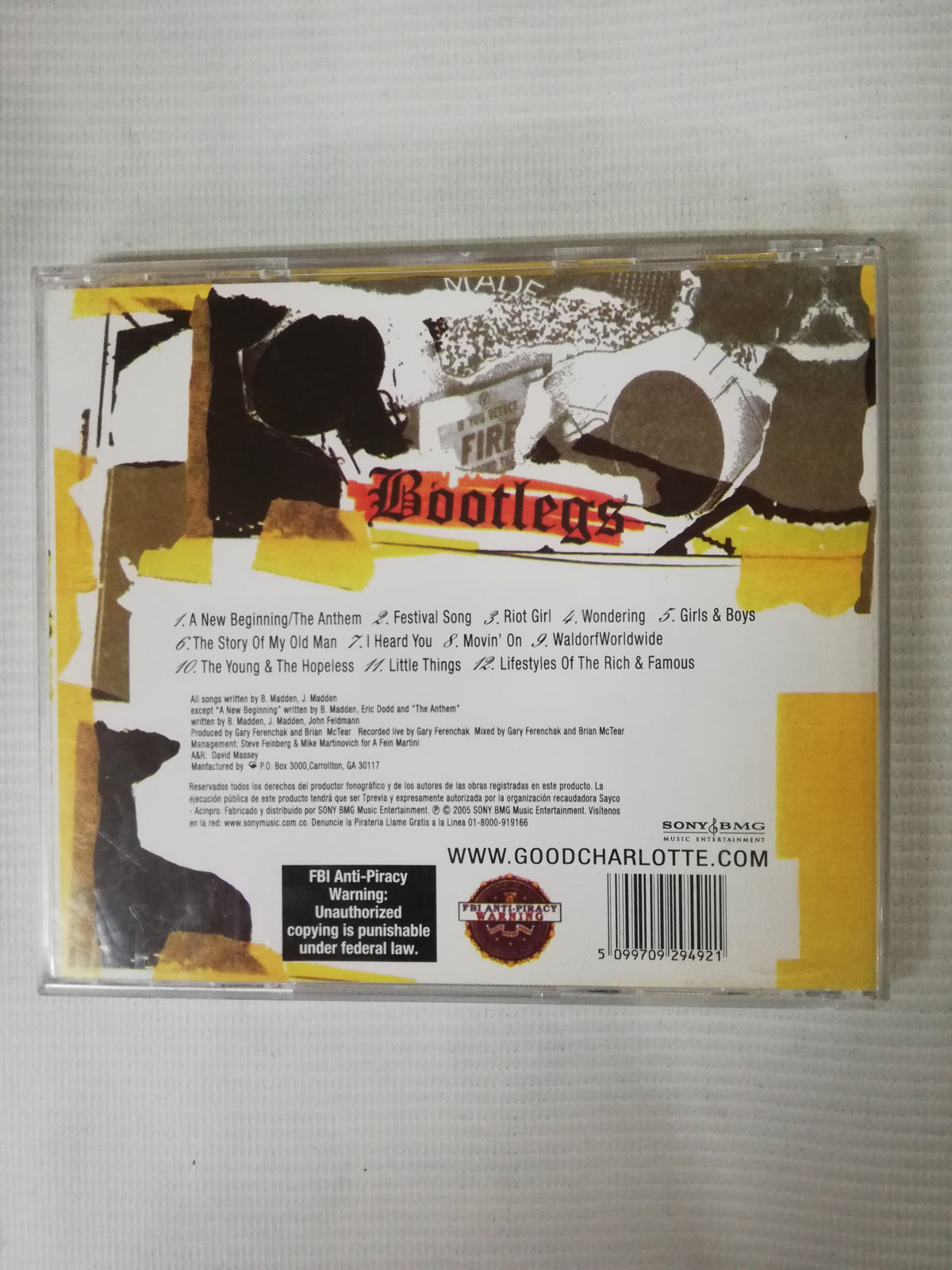 CD GOOD CHARLOTTE - BOOTLEGS