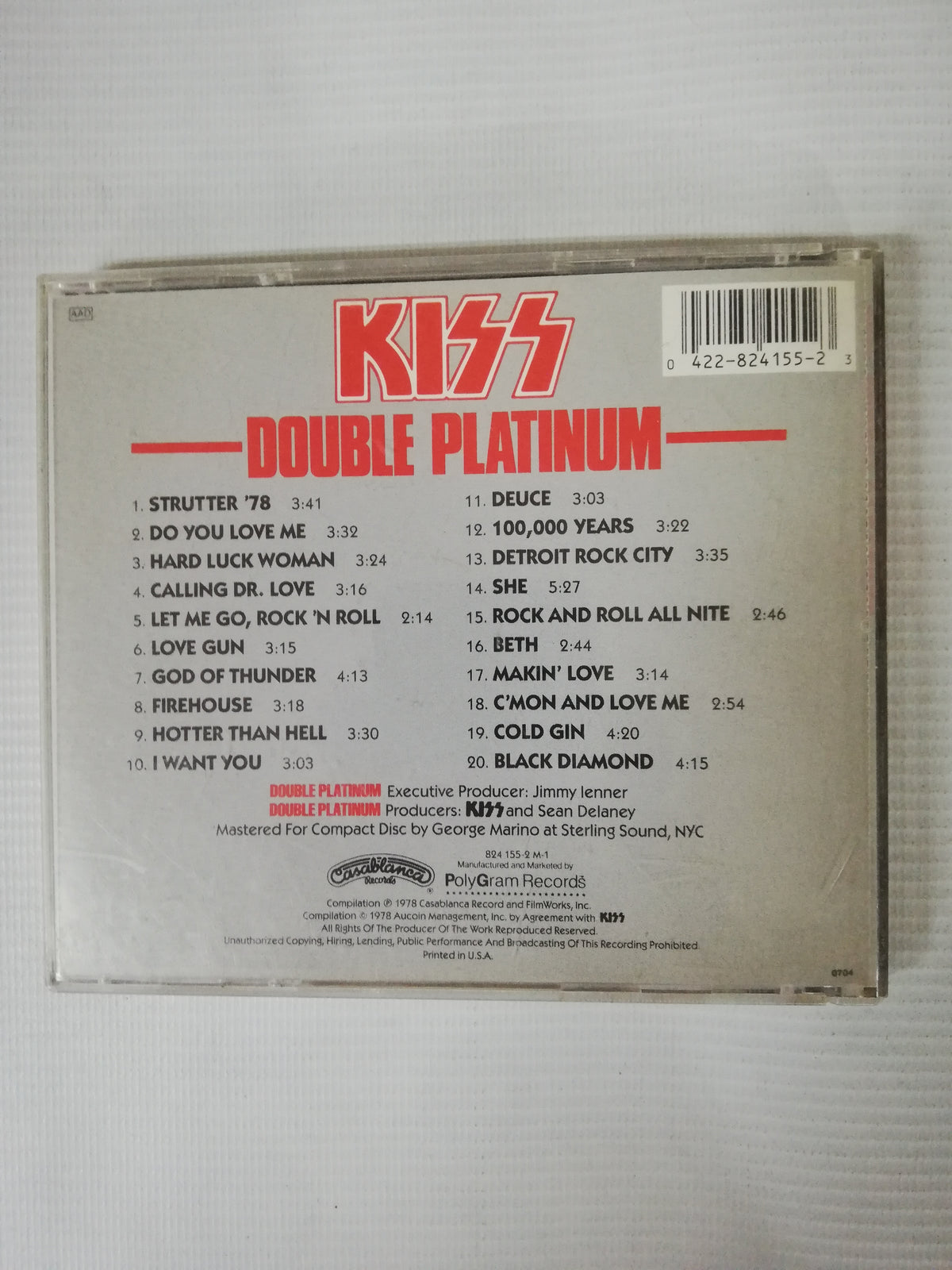 CD KISS - DOUBLE PLATINUM