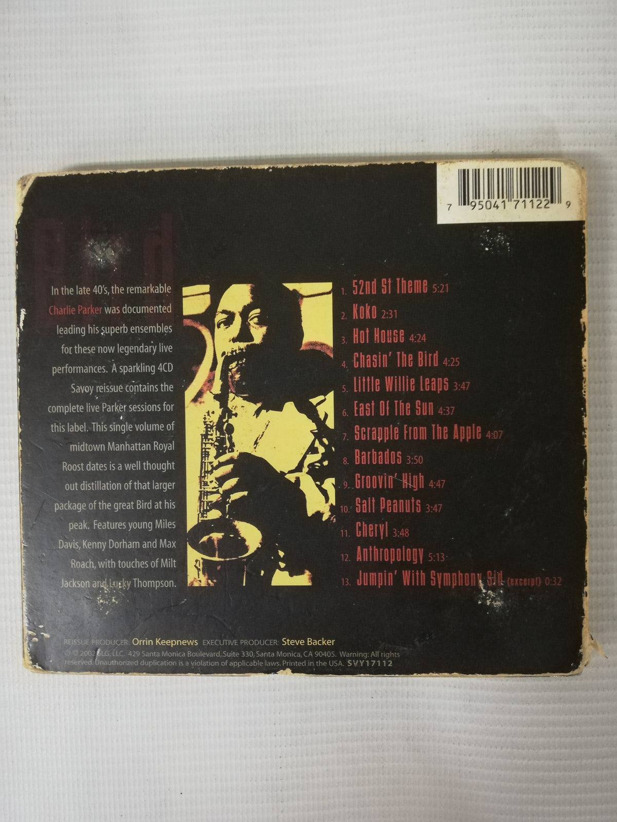CD CHARLIE PARKER - BEST OF THE COMPLETE LIVE PERFORMANCE ON SAVOY