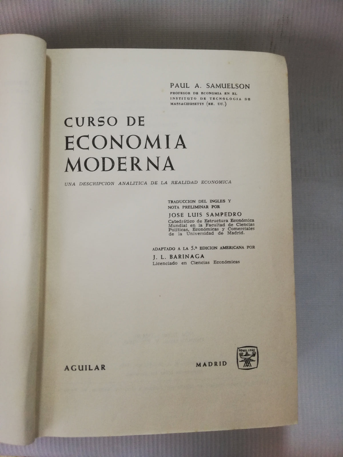 CURSO DE ECONOMIA MODERNA  - PAUL A. SAMUELSON