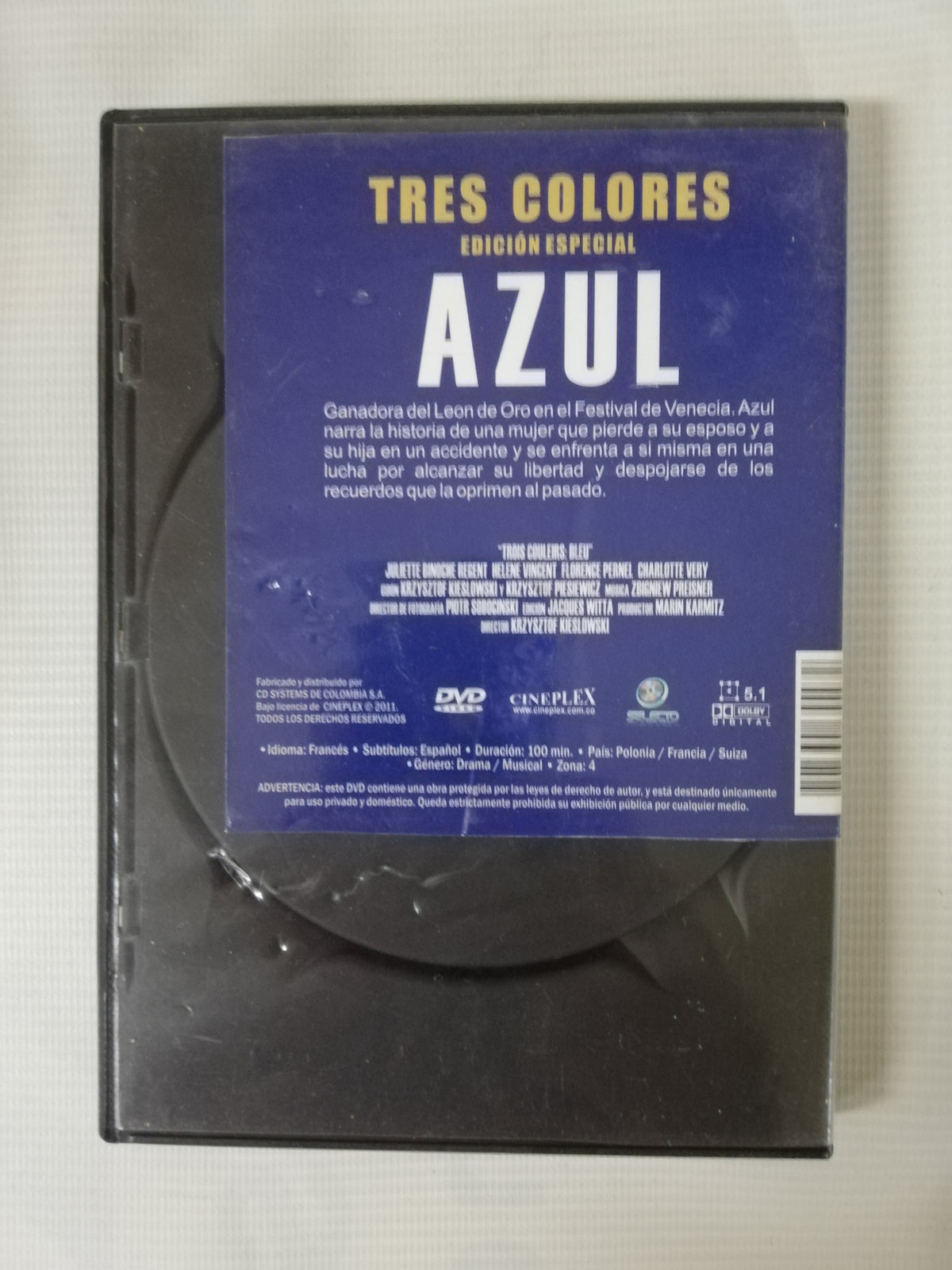 DVD AZUL - TRES COLORES