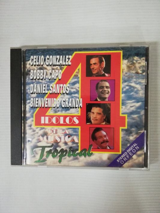 CD CELIO GONZALEZ / BOBBY CAPO / DANIEL SANTOS / BIENVENIDO GRANDA - 4 ÍDOLOS DE LA MÚSICA TROPICAL