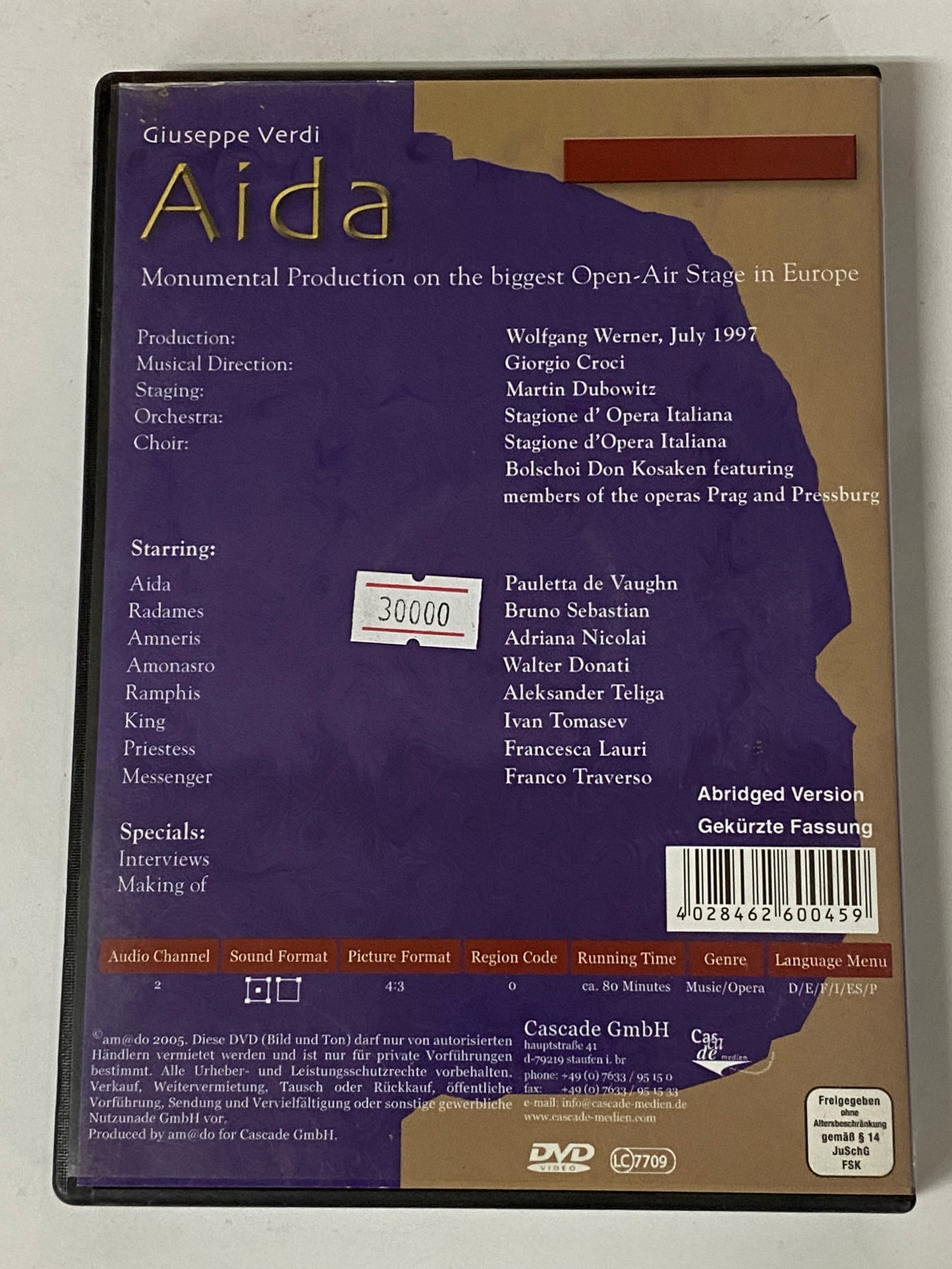 DVD AIDA-GIUSEPPE VERDI