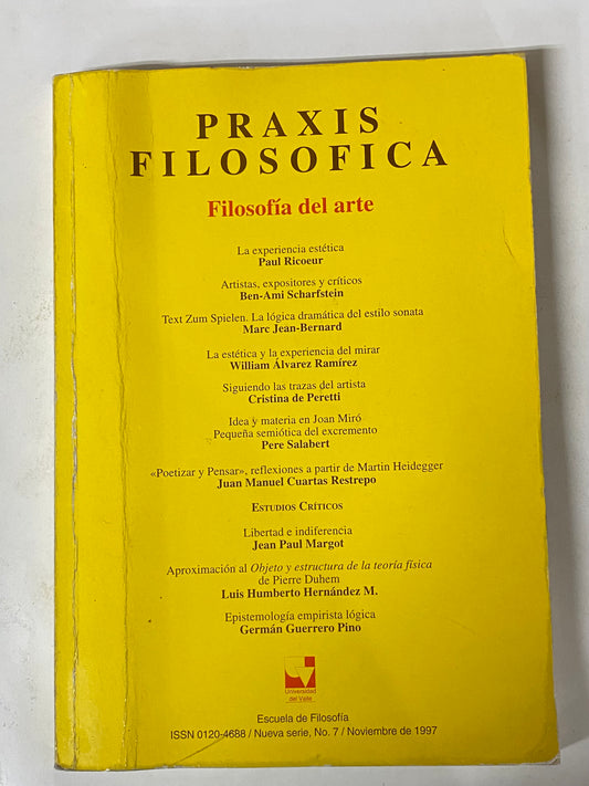 PRAXIS FILOSOFICA FILOSOFIA DEL ARTE - VARIOS AUTORES