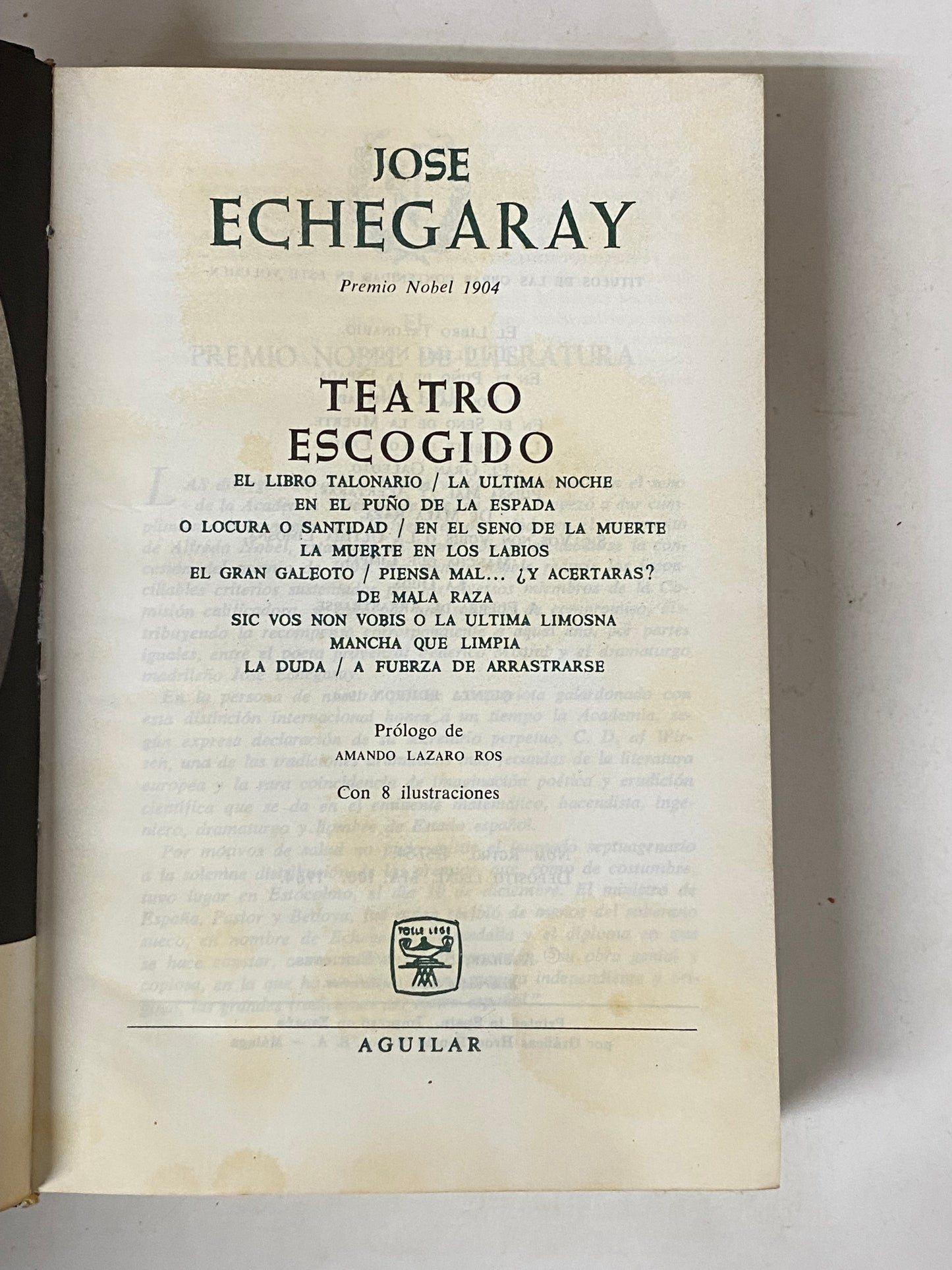 TEATRO ESCOGIDO- JOSE ECHEGARAY