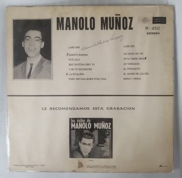 LP MANOLO MUÑOZ - JUANITA BANANA - UN CHICO YE YE Y 10 EXITOS MÁS